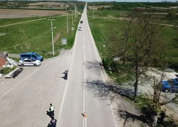 Jandarmadan dron destekli trafik denetimi