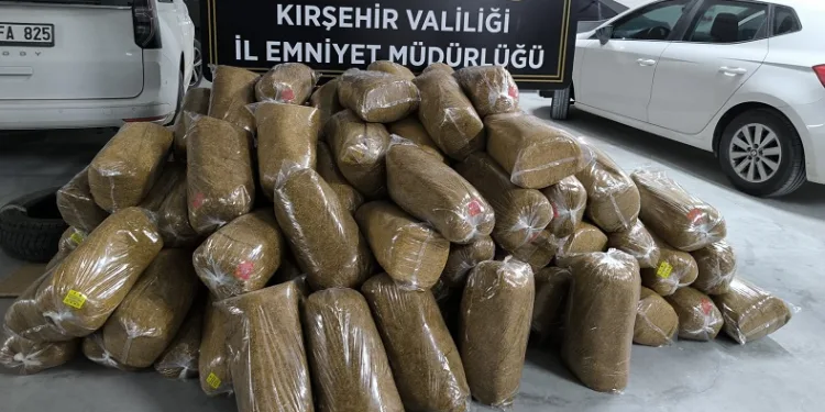 Piyasa değeri 1 milyon liralık tütün ele geçirildi