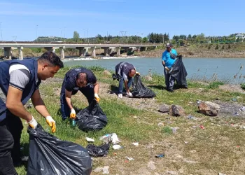 Dicle Nehri çevresi atıklardan temizlendi