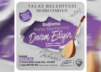 Talas Musiki Cemiyeti’nde bağlama kursu