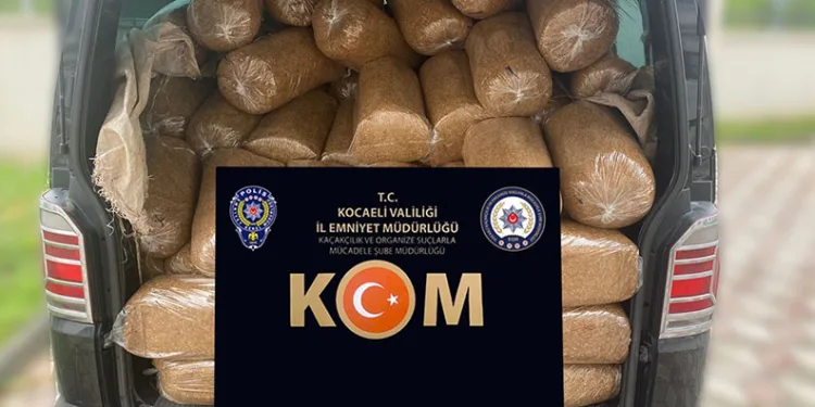 Kocaeli’de 1 ton 100 kilo gümrük kaçağı tütün ele geçirildi