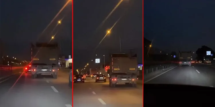 Bursa’da tır makas attı, otomobillere yol vermedi