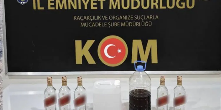 Sahte içki üretip satan şüpheli yakalandı