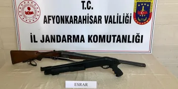 Afyonkarahisar’da ruhsatsız tüfek bulunduran şahsa ceza