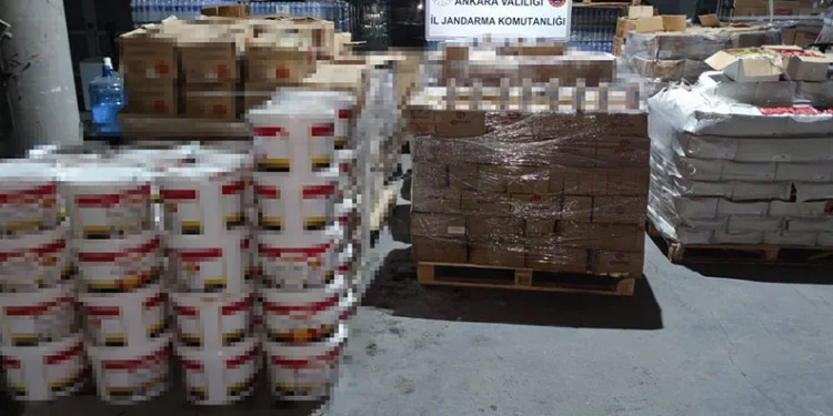 Ankara’da kaçak gıda maddesi ele geçirildi
