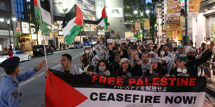 Japonya’da Filistin’e destek için “İntifada Yürüyüşü”