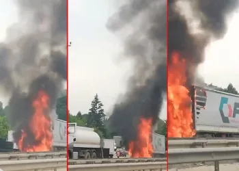 Bursa’da tır alevlere teslim oldu