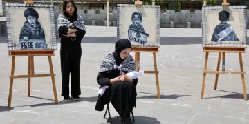 Öğrenciler Gazze’deki savaşı resmetti