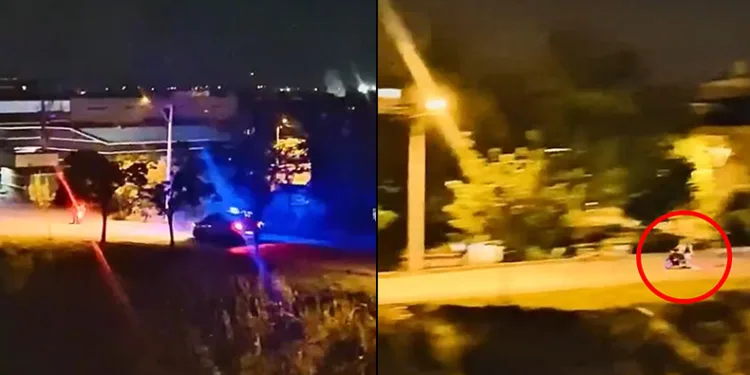 Bursa’da polis ile motosiklet kovalamacası kamerada