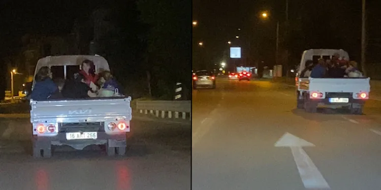 Bursa’da tehlikeli yolculuk kamerada