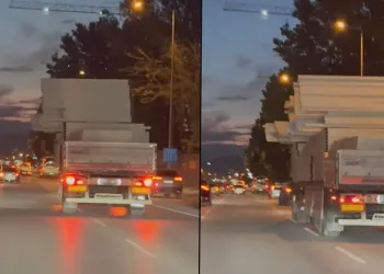 Tehlikeli taşımacılık kamerada