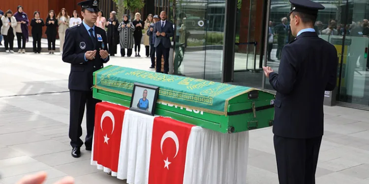 Vefat eden zabıta memuru için tören düzenlendi