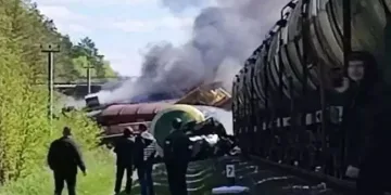 Rusya’da yük treni raydan çıktı