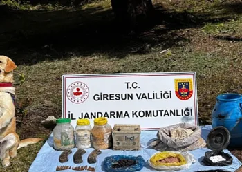 Giresun’da sığınakta mühimmat ve patlayıcı ele geçirildi