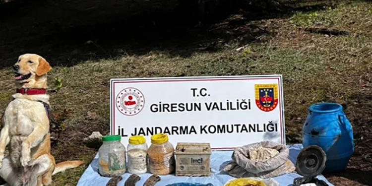 Giresun’da sığınakta mühimmat ve patlayıcı ele geçirildi