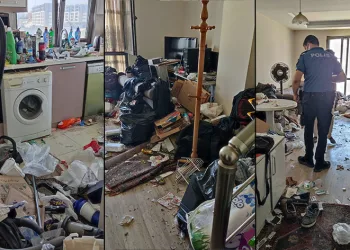 Nilüfer’deki evden 8 ton çöp çıktı