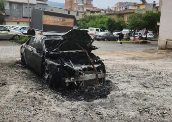 Lüks otomobil küle döndü