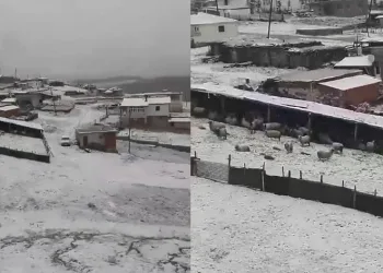 Tokat’ta mayıs karı yaylayı beyaza bürüdü