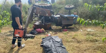 Mersin'de traktör şarampole devrildi