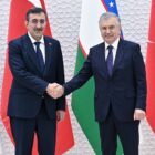 Cumhurbaşkanı Yardımcısı Cevdet Yılmaz, Özbekistan Cumhurbaşkanı Şevket Mirziyoyev ile görüştü