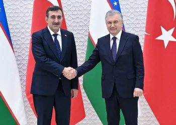 Cumhurbaşkanı Yardımcısı Cevdet Yılmaz, Özbekistan Cumhurbaşkanı Şevket Mirziyoyev ile görüştü