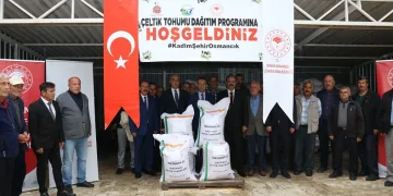 Osmancık’ta üreticilere 18 ton çeltik tohumu dağıtıldı