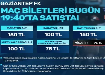 Y. Adana Demirspor – Gaziantep FK maçının biletleri satışa çıktı