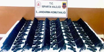 Elektrikli bisiklette 564 adet tabanca alt takımı ele geçirildi