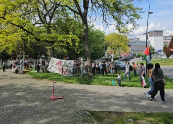 Belçika’da İsrail’e yapılan silah satışı protesto edildi