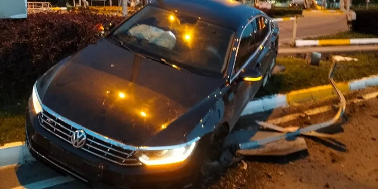 Cadde ortasında refüje çıktı