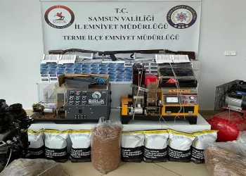 Samsun’da 76 bin 520 adet makaron ve 53,5 kilo tütün ele geçirildi