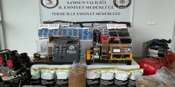 Samsun’da 76 bin 520 adet makaron ve 53,5 kilo tütün ele geçirildi