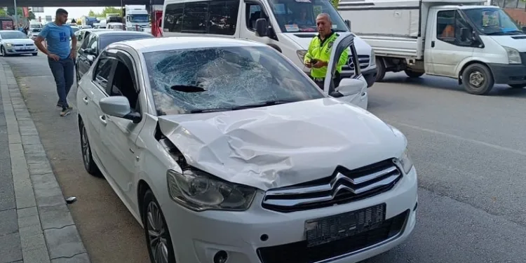 Otomobilin çarptığı yaya ağır yaralandı