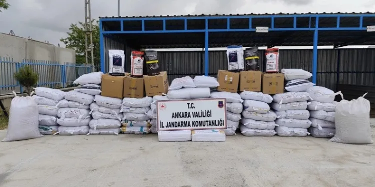 Ankara’da 3 milyon 825 bin liralık kaçak tütün ele geçirildi
