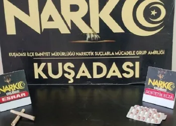 Kuşadası’nda yeşil reçete ile satılan hap ele geçirildi