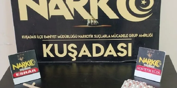 Kuşadası’nda yeşil reçete ile satılan hap ele geçirildi