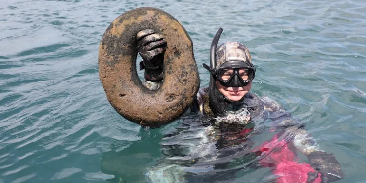 Ortakent’te deniz dibi temizliği