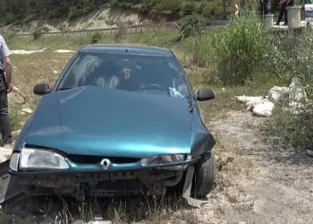 Tavşanlı’da bir kişinin yaralandığı trafik kazası kamerada