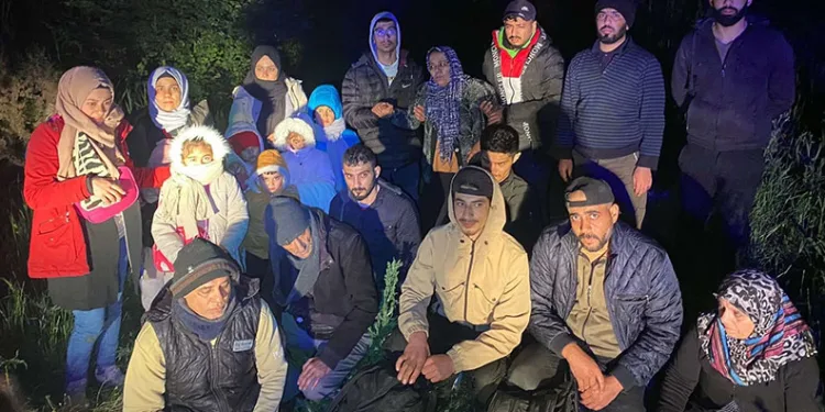 Edirne’de 21 kaçak göçmen yakalandı
