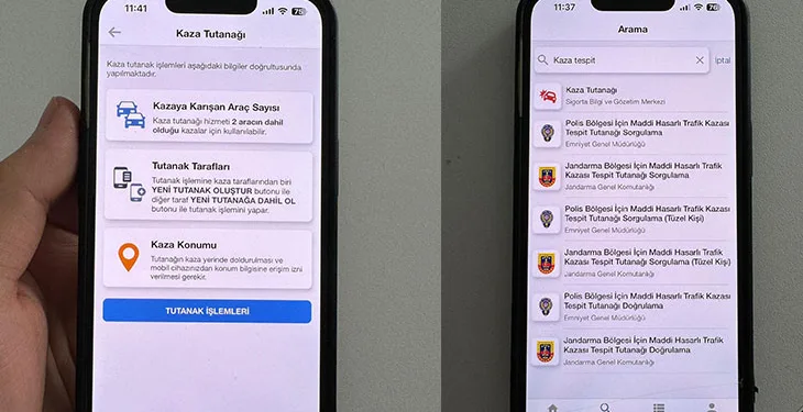 Kaza tespit tutanağı artık e-Devlet’te