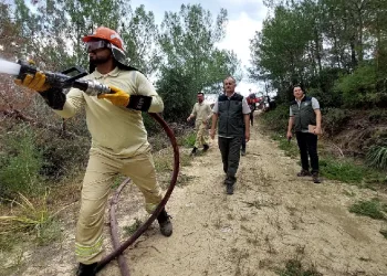 Karaisalı'da orman yangın tatbikatı