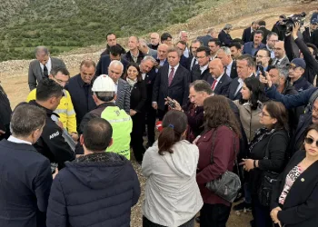 Maden sahasında inceleme yapıldı