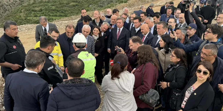 Maden sahasında inceleme yapıldı