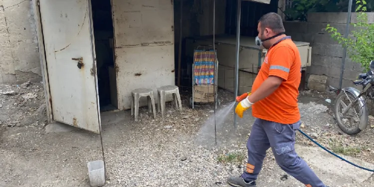 Mut'ta ilaçlama çalışması