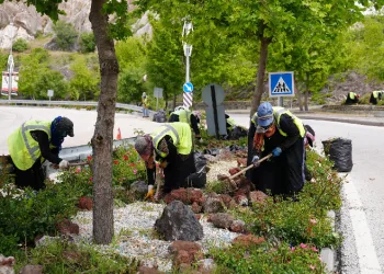 Elazığ’da yeşil alanlarda bahar temizliği