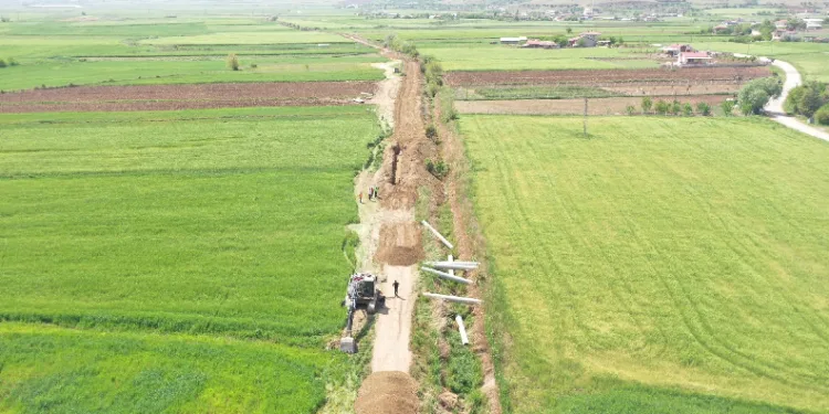 Uluova sulama inşaatında çalışmalar sürüyor