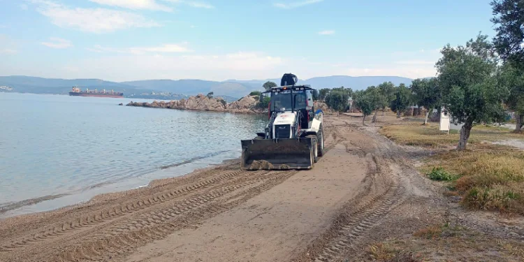 Milas sahilleri yaza hazırlanıyor