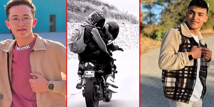Motosiklet kazasında hayatını kaybeden iki arkadaştan son bakış