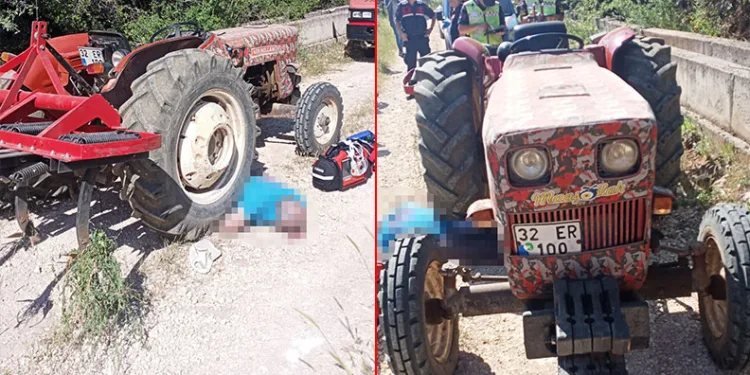 Hareket halindeki traktörden düşerek hayatını kaybetti
