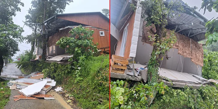 Artvin’de toprak kayması evi kullanılamaz hale getirdi